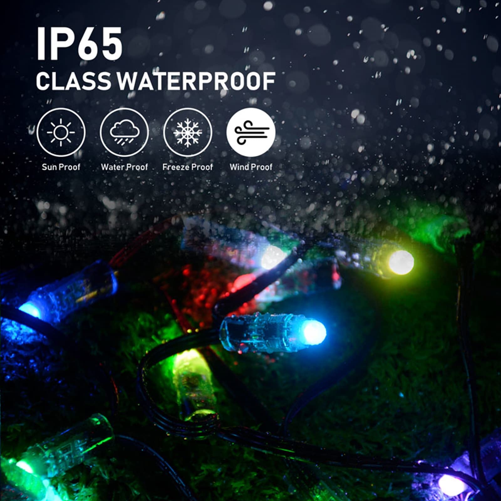 Luces LED inteligentes de hadas 5 m RGB USB de carga LED tira de luces Alexa Google Home Control IP66 impermeable hogar y decoración exterior