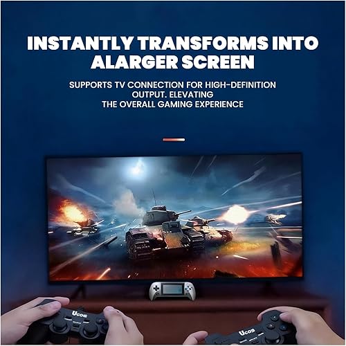 Miniatura 8 de 5.5-inch HD Retro Handheld Game Console, with TV Output, Built-in Classic Games, Wireless Controller Support, TV Output, Type-C