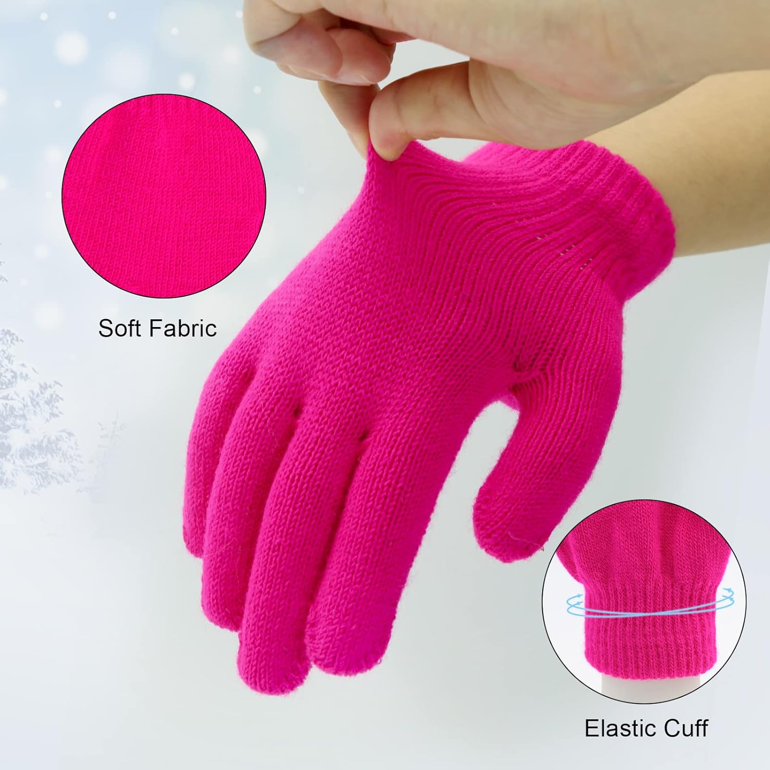 POXIMI Baby Warm Earmuffs Kid Magic Gloves Girl Soft Plush Ear Muffs Toddler Knit Mittens for Boy Winter Ear Warmer Set - Image 4