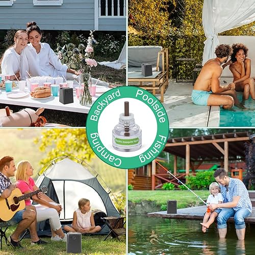 Miniatura 6 de Q5 - Recambios repelentes de mosquitos para interiores y exteriores, incluye 280 horas de recambio repelente con zona de protección contra mosquitos