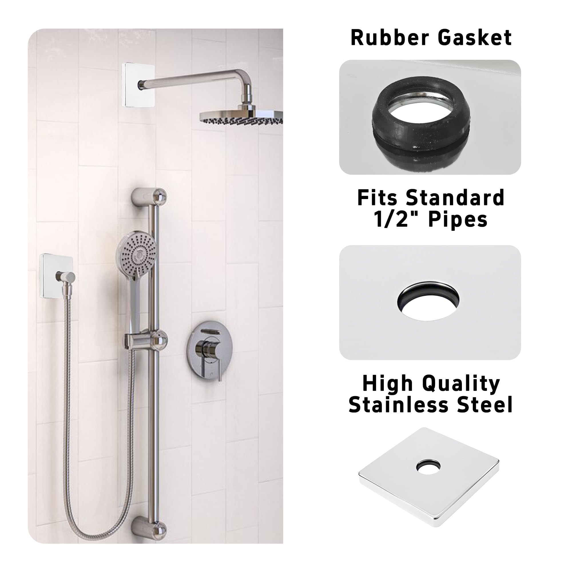 Extra Large Shower Ar Flange 3.5 Inches Shower Flange Cover Plate Replaceent Shower Ar Large - View #6