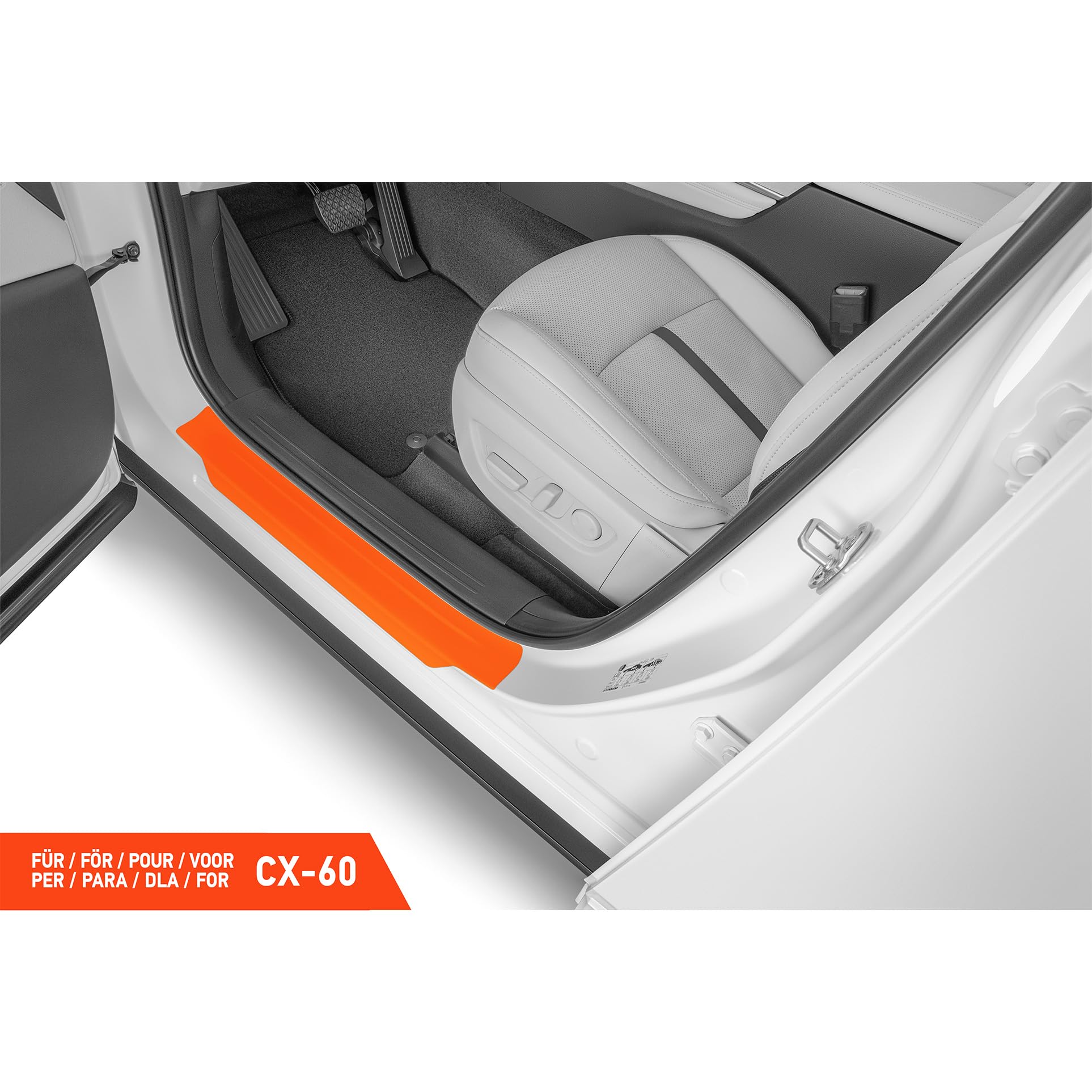 Luxshield folia ochronna progów kompatybilny z Mazda CX-60 I 2022-2026 - akcesoria, listwy ozdobne, folia ochronna na lakier - przezroczysty błyszczący