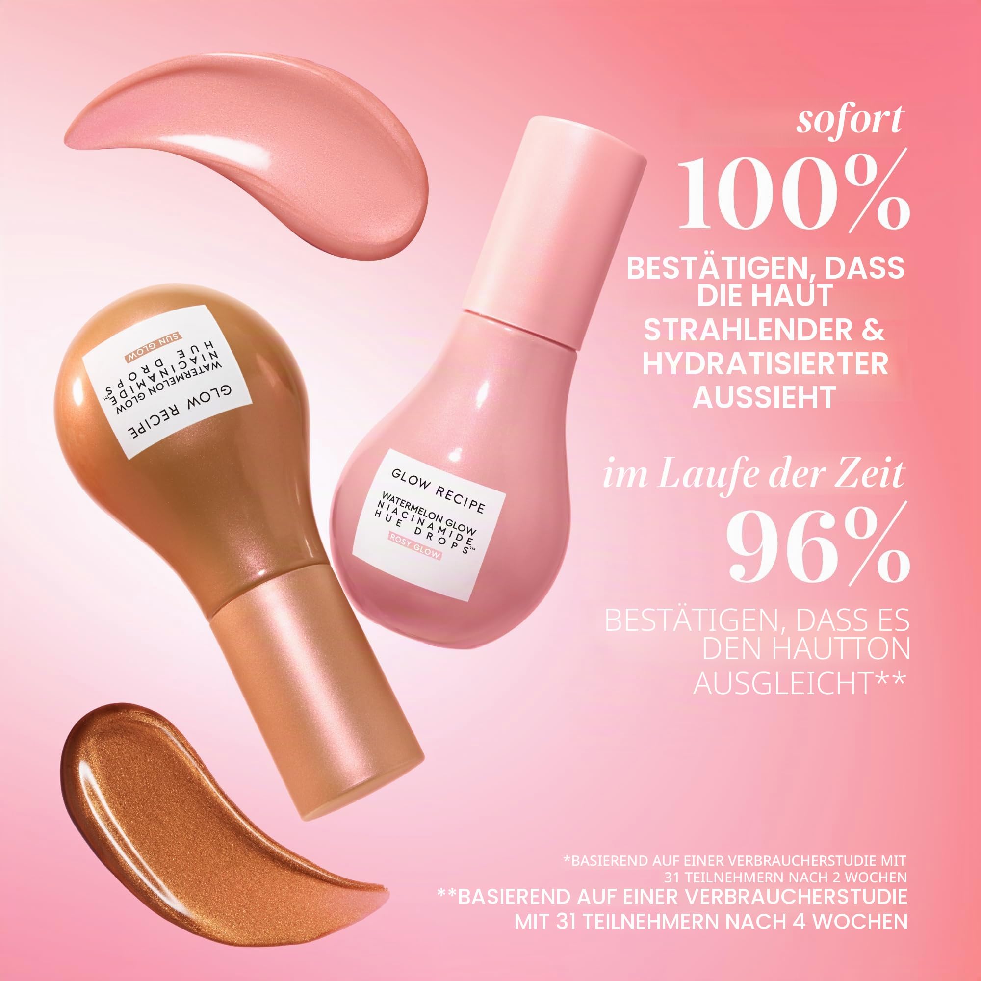 Glow Recipe Hue Drops getöntes Gesichtsserum – leuchtende Drops zum Aufhellen und Hydratisieren – Hautpflege-Make-up-Primer & flüssiger Highlighter