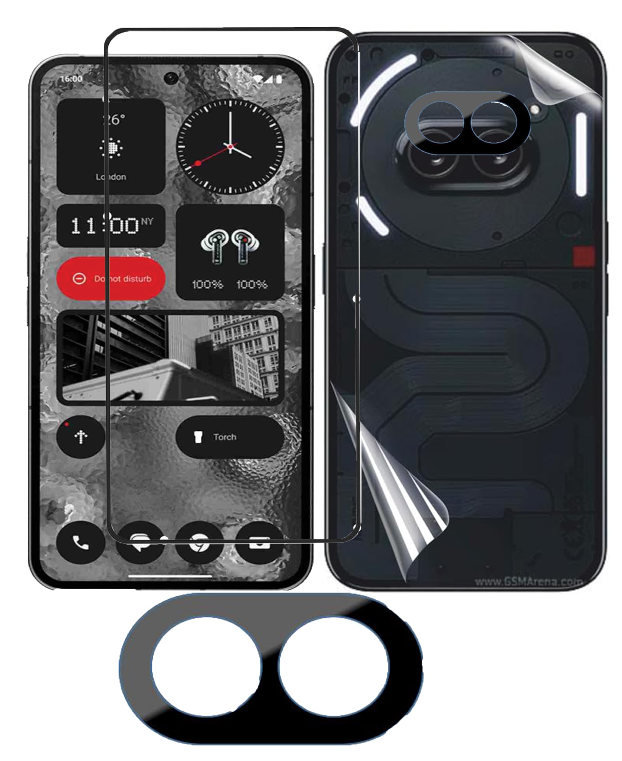 FabeKee Plastic Screen Protector Fo Nothing Phone (2A) 5G Front And Back Screen Guard Protector Camera Lens Camera Protector Combo (B0D1G6V4DB) Amazon Price History, Amazon Price Tracker