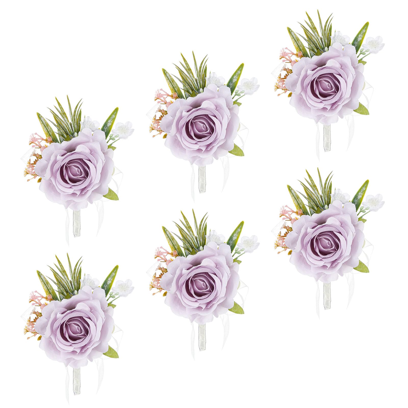 Msioytog Brooch Unique Countrysides Bridal Bouquet Eye Catching Wedding Decoration Bouquet Corsages With Silky Roses For Bridal Decors Rose