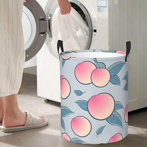 Miniatura 2 de Cesta de lavandería plegable grande con asas, cesta de almacenamiento redonda de fácil transporte, cesta de almacenamiento para ropa sucia, canasta