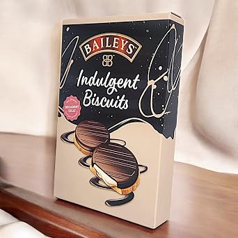 Indulgent Biscuits with Chocolate Flavour Coating and Irish Cream Flavour Filling 180g Box For kids & Adults (Single Pack)