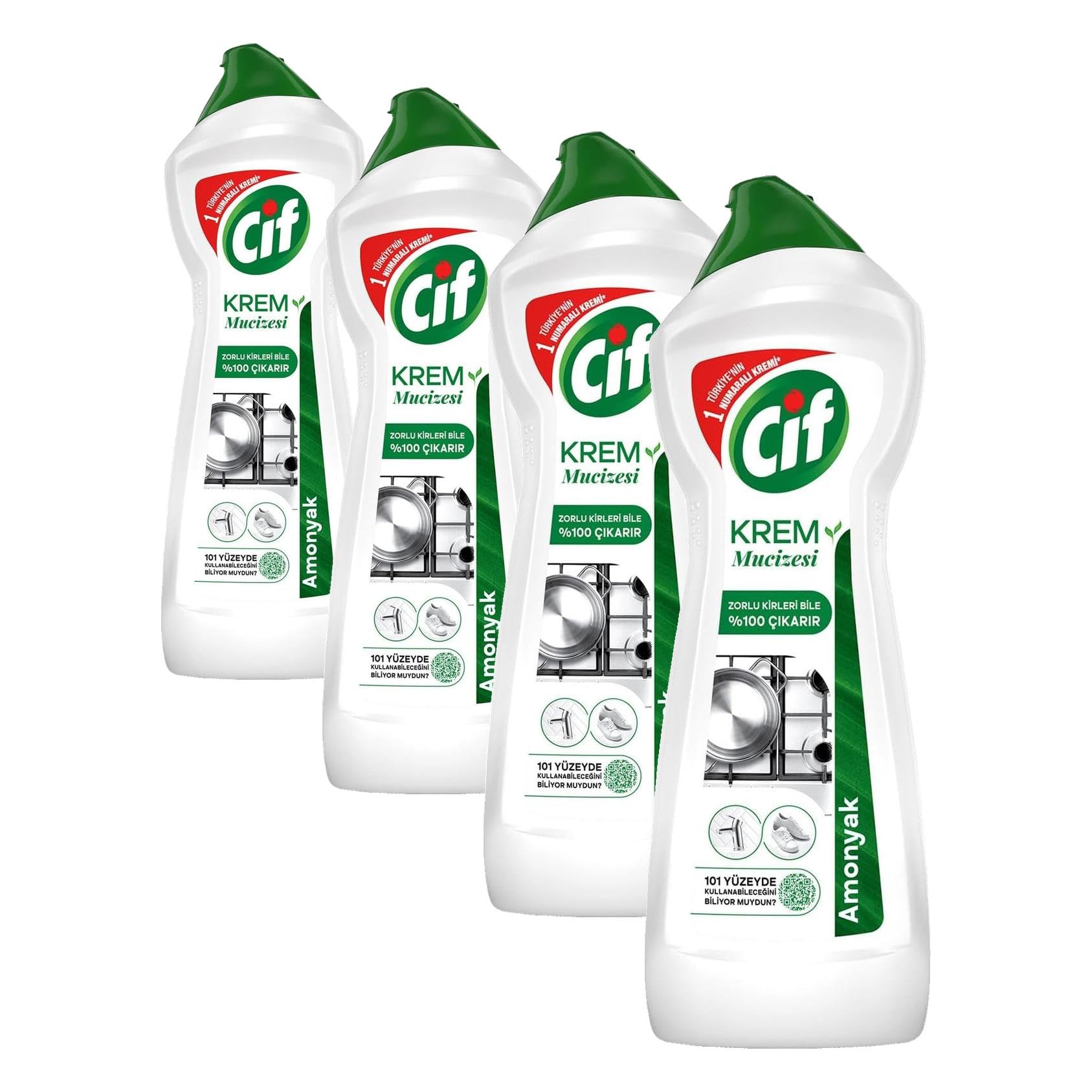 Cif Krem Yeni Nesil Yüzey Temizleyici Amonyak 750 ml 4lü paket