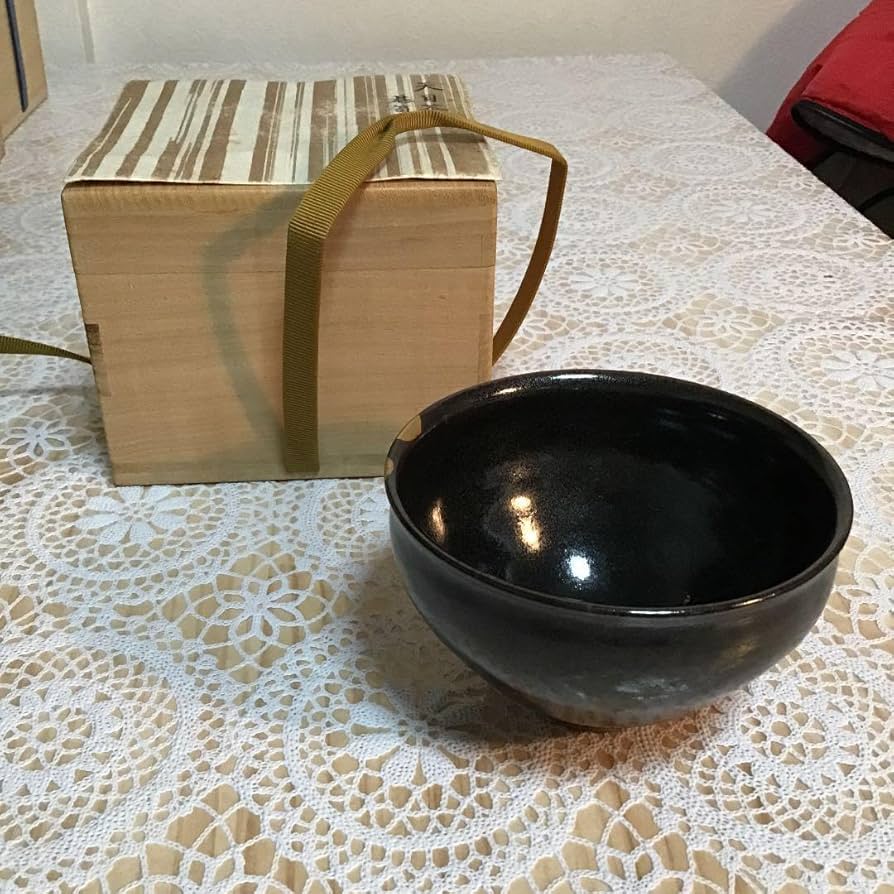茶道具 茶碗 天目茶碗 碁筒底 黒茶碗 共箱 N230C Amazon.co.jp: 茶道具 茶碗 天目茶碗 碁筒底 黒茶碗 共箱 N230C