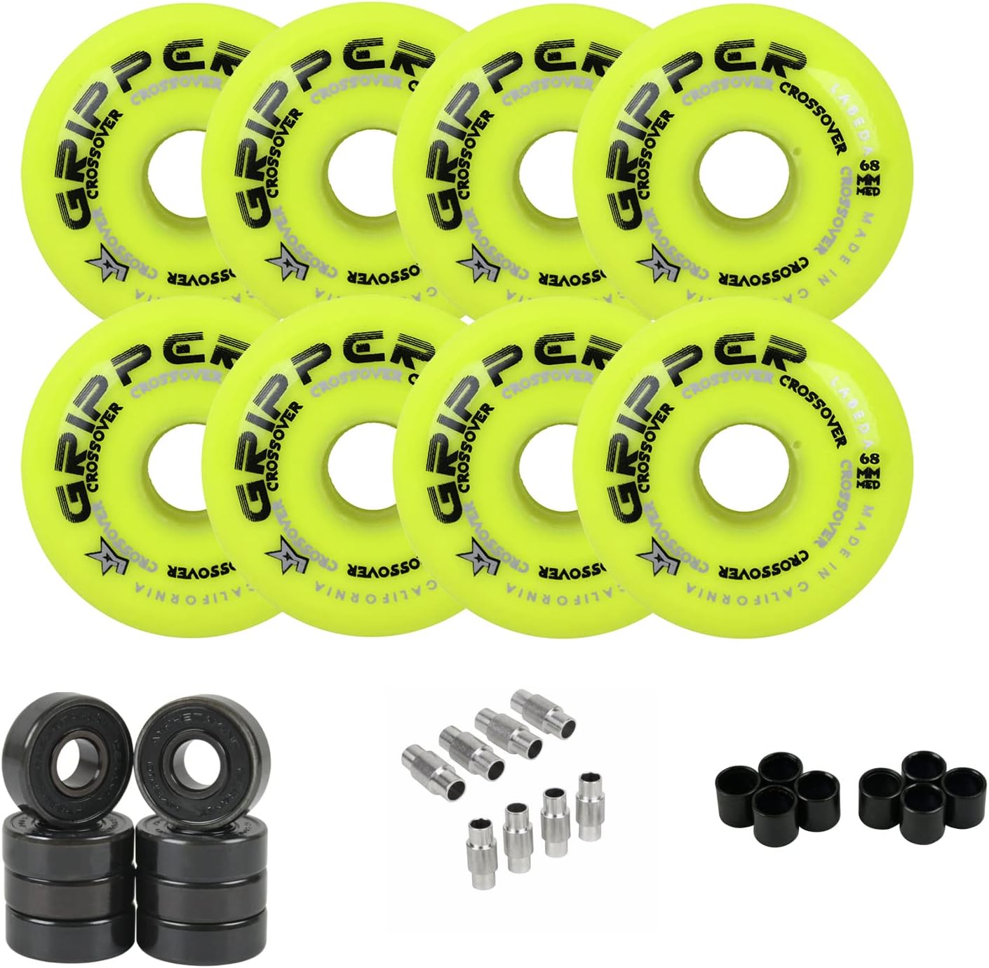 Labeda Gripper Roller Hockey Wheels, Hybrid Ceramic Bearings, Choose Color Size
