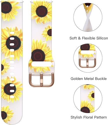 Miniatura 17 de GEAK Compatible con Samsung Galaxy Watch 7 Band/Galaxy Watch 6 Band/Galaxy Watch 5 Band, 20mm Bandas de Silicona Brillantes Relucientes con Púrpura