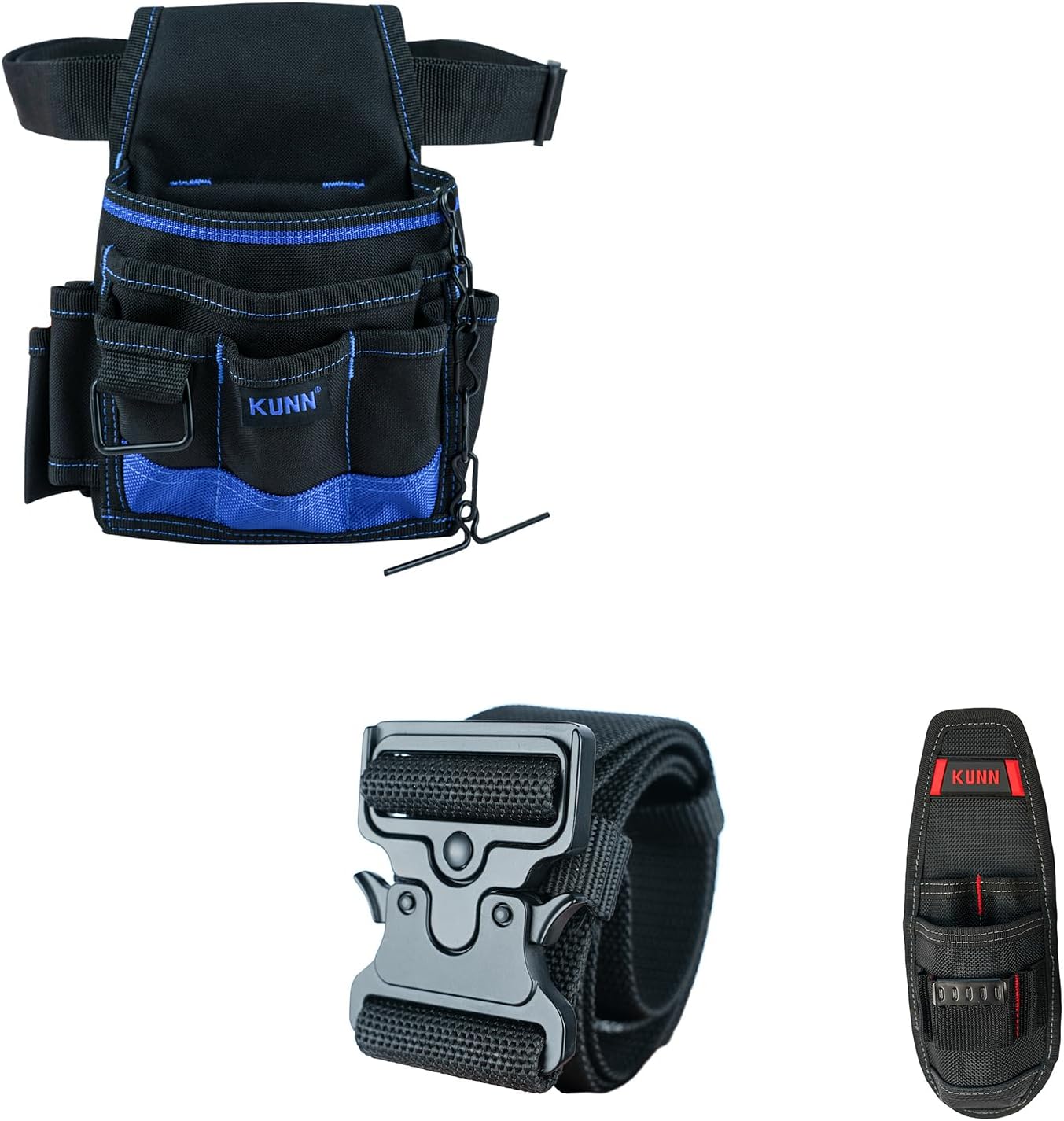 Electrician Tool Pouch & 2 Inch Mens Work Belt & Construction Tool Holder