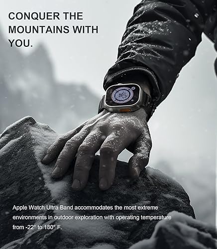 Miniatura 4 de Correas para Apple Watch Ultra para hombres, correa deportiva de repuesto ultra suave FKM para Apple Watch UltraUltra 2 de 1.732 pulgadas,