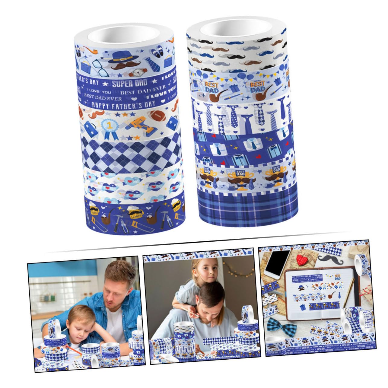 NUOBESTY 48rollos Cinta Washi Para Cinta Autoadhesiva Transparente Para Scrapbooking y Manualidades Del Día Del