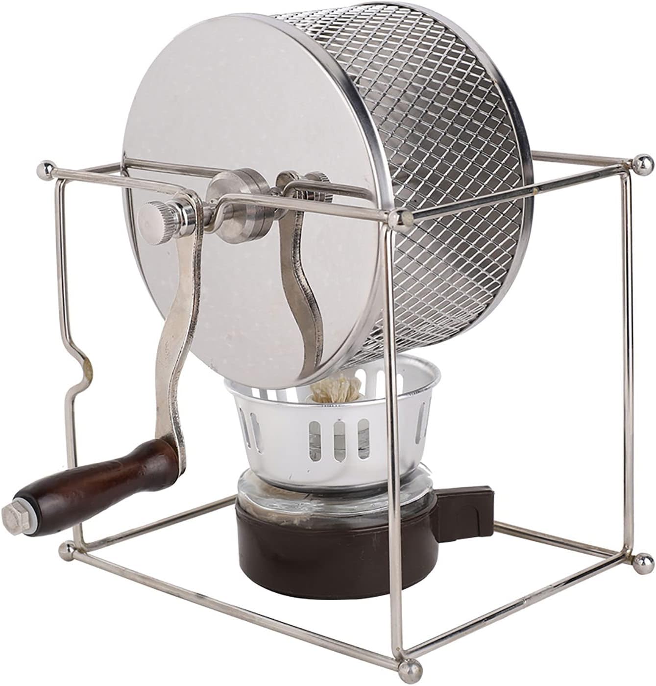 Coffee Beans Machine, Manual Coffee Beans Roasting Machine, Stainless Steel Rollers Coffee Machine with Handle for Home Cafe Use