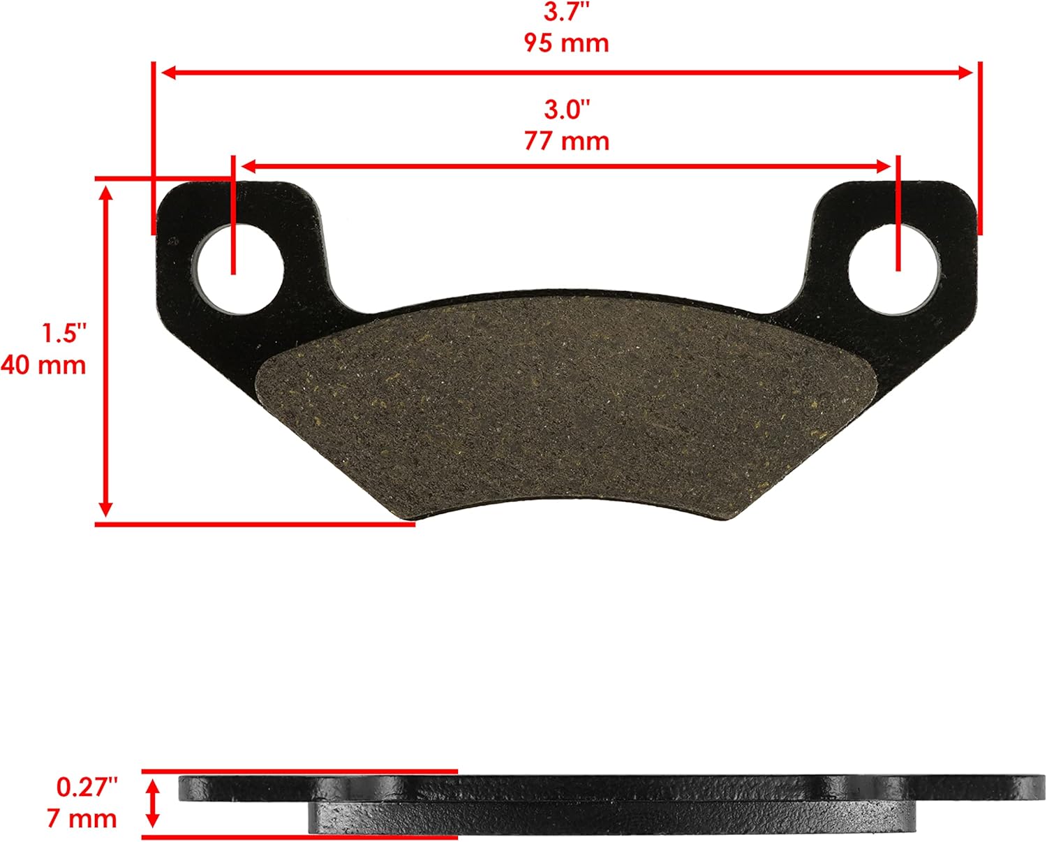 Caltric VGA12182 VGA12183 Front and Rear Brake Pads Compatible with John Deere Gator HPX 4x4 4x2 Diesel/TX Turf 4X2 TX4X2 Gator