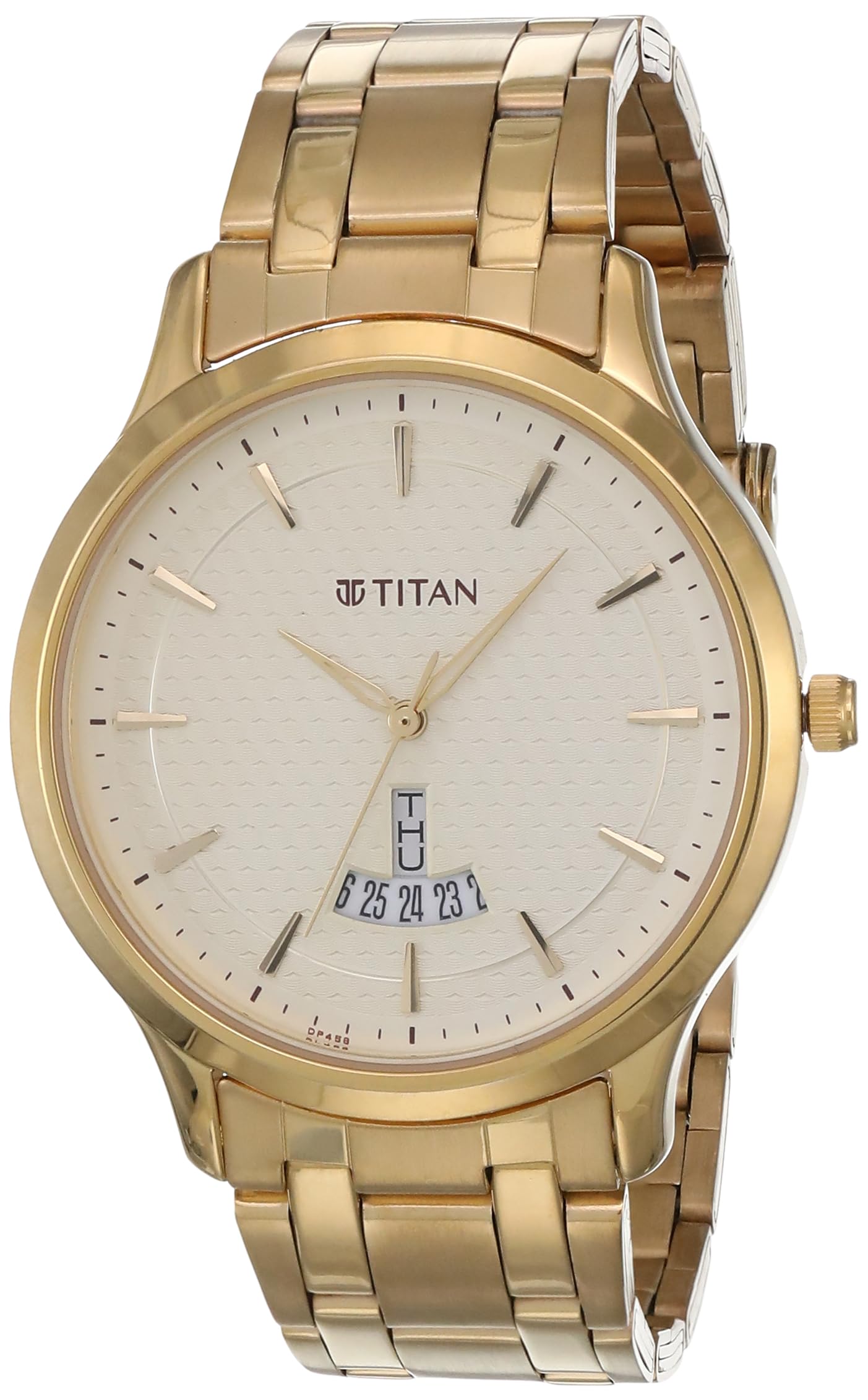Titan Karishma Quartz Analog Champagne Dial Stainless Steel Strap Watch for Men-1825YM12 (B0CR3P5P5K) Amazon Price History, Amazon Price Tracker