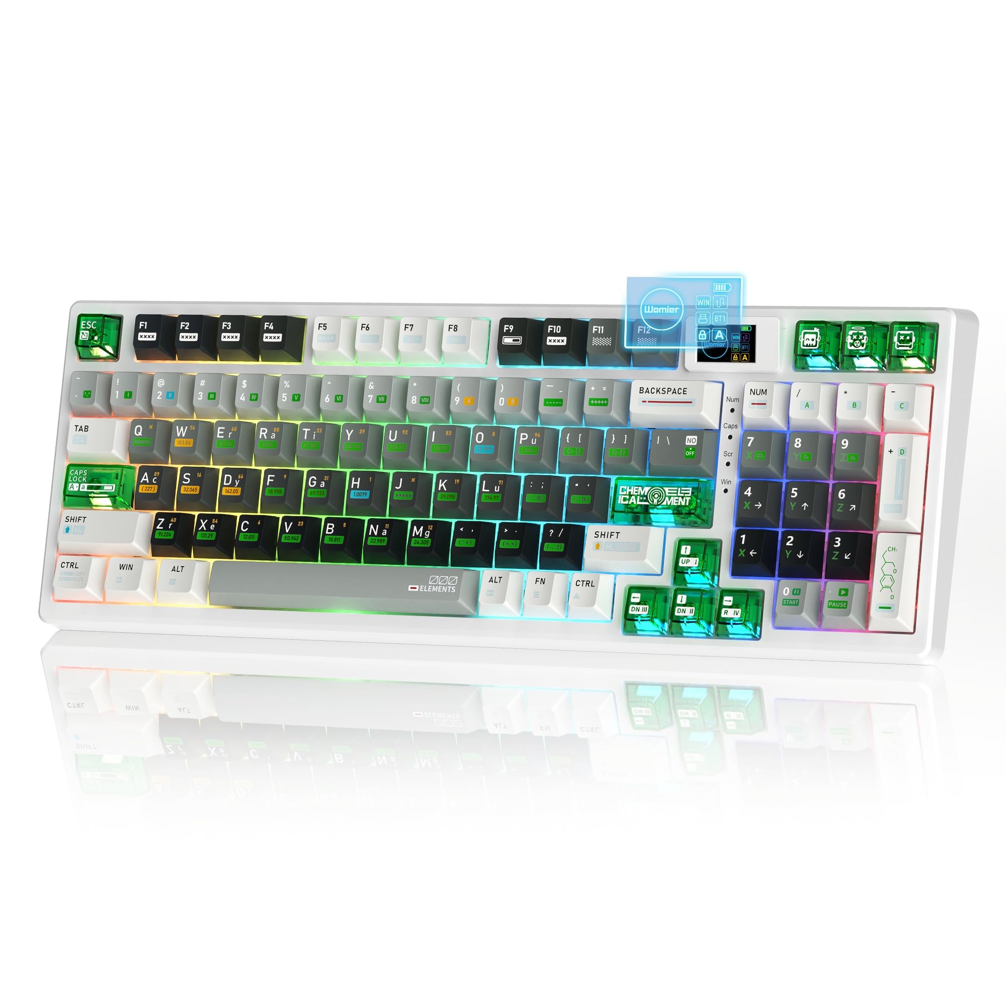 美品✨Womier M90 ワイヤレスキーボード 三モード RGB動作確認済み Amazon.com: Womier M90 Creamy Keyboard with Number Pad, Wireless