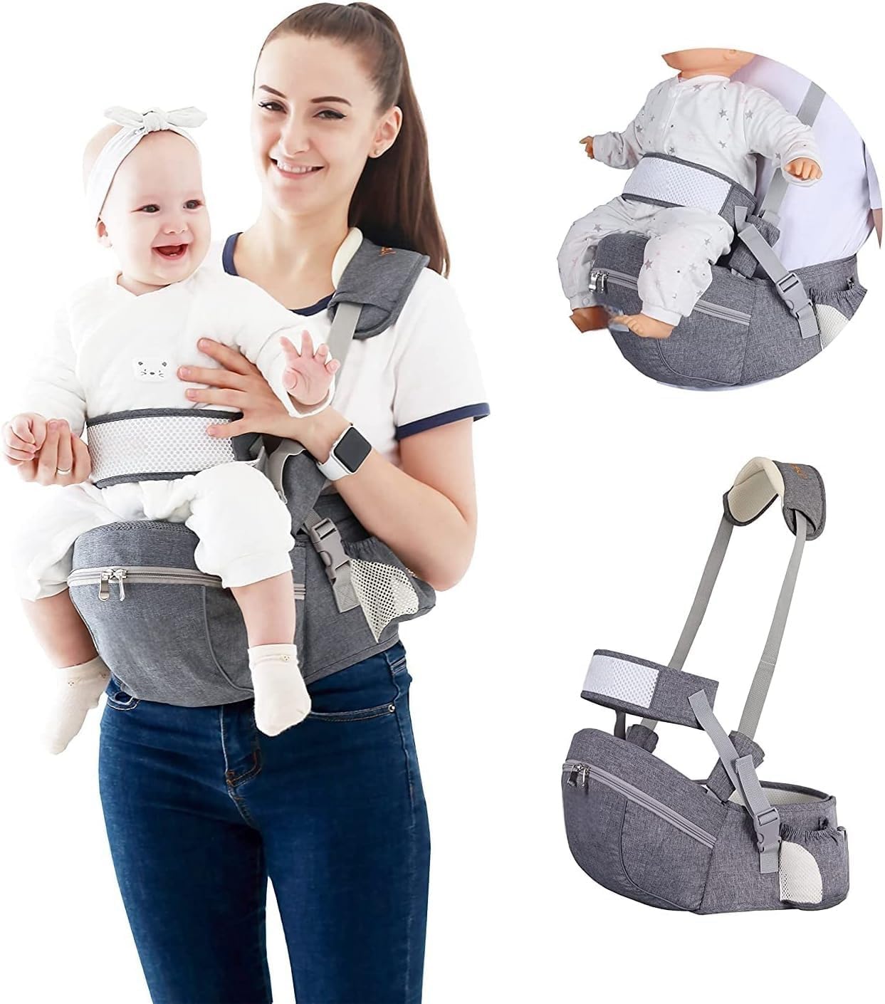 Lightning Tide Baby Hip Seat Carrier Baby Waist Stool for Child Infant