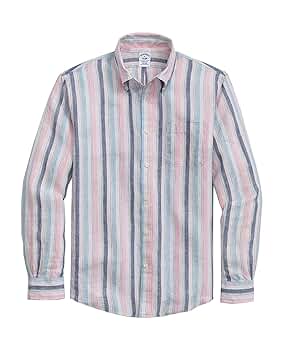 Brooks Brothers リネンバンドカラーシャツ ストライプ L Brooks Brothers リネンバンドカラーシャツ ストライプ L - メルカリ