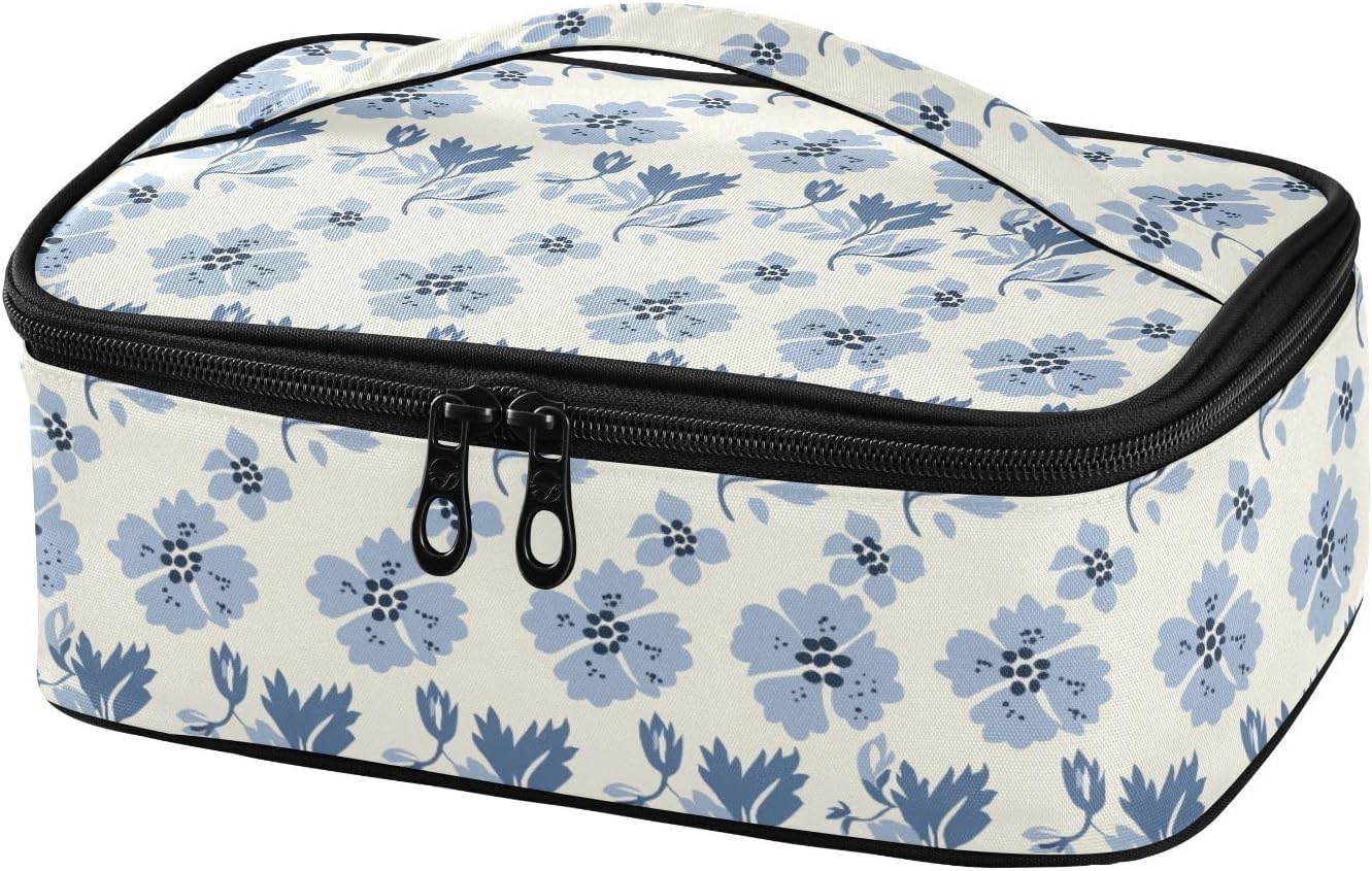 Cooler Lunch Bag William Morris Style Cat Paw Baby Blue Lunch Box Adult Office loncheras térmicas para Mujer