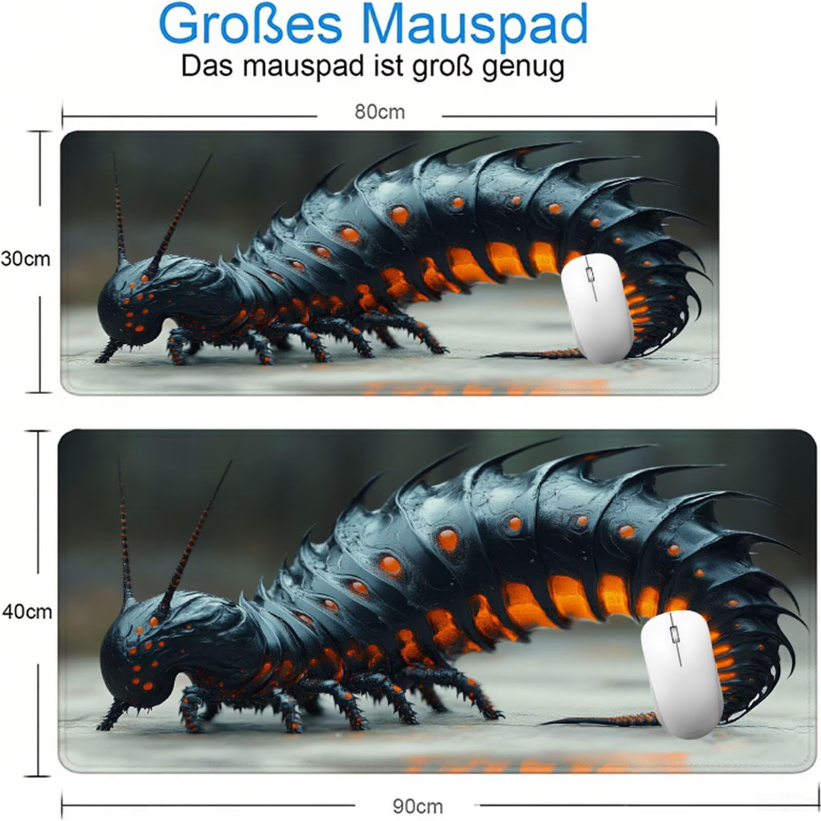 Czarna podkładka pod mysz dla graczy XXL 1400 x 600 x 3 mm, pod ręką biurko zwierzę z antypoślizgową i wodoodporną gumową podkładką pod mysz, gładka powierzchnia poprawia precyzję i szybkość D1-547