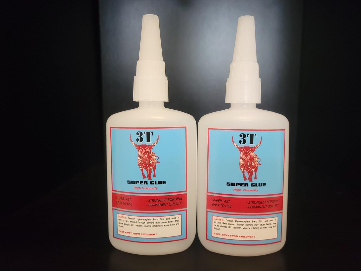 3T Cyanoacrylate (CA) Super Glue (8 oz) (Thick 8 oz), clear