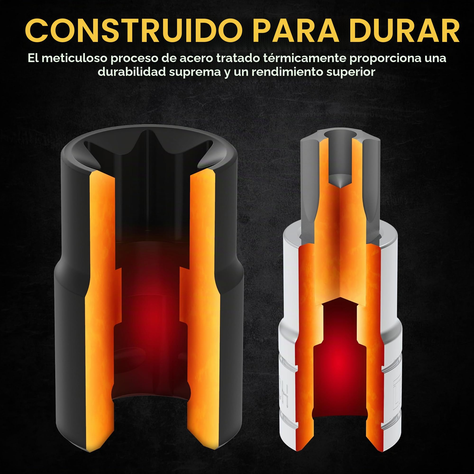LEXIVON Master Torx - Juego de brocas y llaves de vaso de aleación S2 de alta calidad y acero Cr-V | 25 piezas, enchufe de broca T8-T60 y E-Torx E4-E22 | Caja de almacenamiento resistente (LX-148)