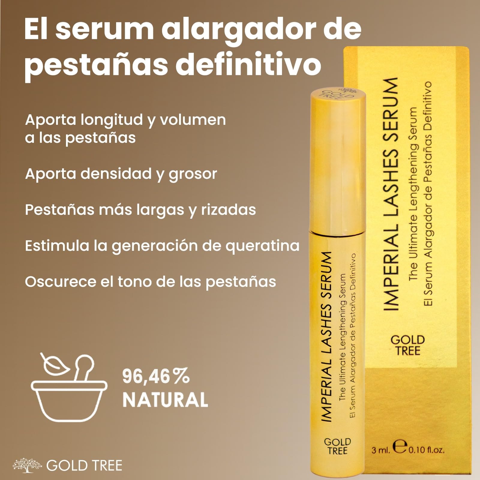 Gold Tree Imperial Lashes - Serum Pestañas Crecimiento - Crece Pestañas