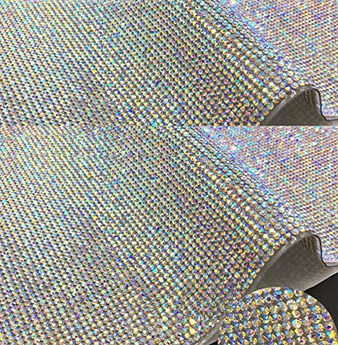 DIY gems Bling Crystal Adhesive Rhinestone Sheets car Cellphone Mobile Decoration Sticker Scrapbooking Embellishments (AB Color)