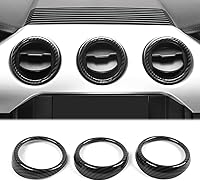 Vista 1 de Hoolcar Cubierta de ventilación de aire acondicionado con control central para Ford Mustang 2015-2020, fibra de carbono