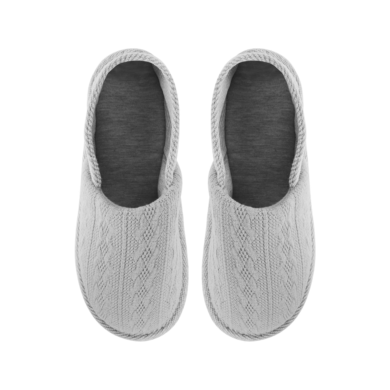 Ibluelover Portable Travel Spa Slippers Foldable Flat Closed Toe Home Shoes with Non-Slip Sole Spa Hotel Slippers Washable Guest Room Cotton Indoor