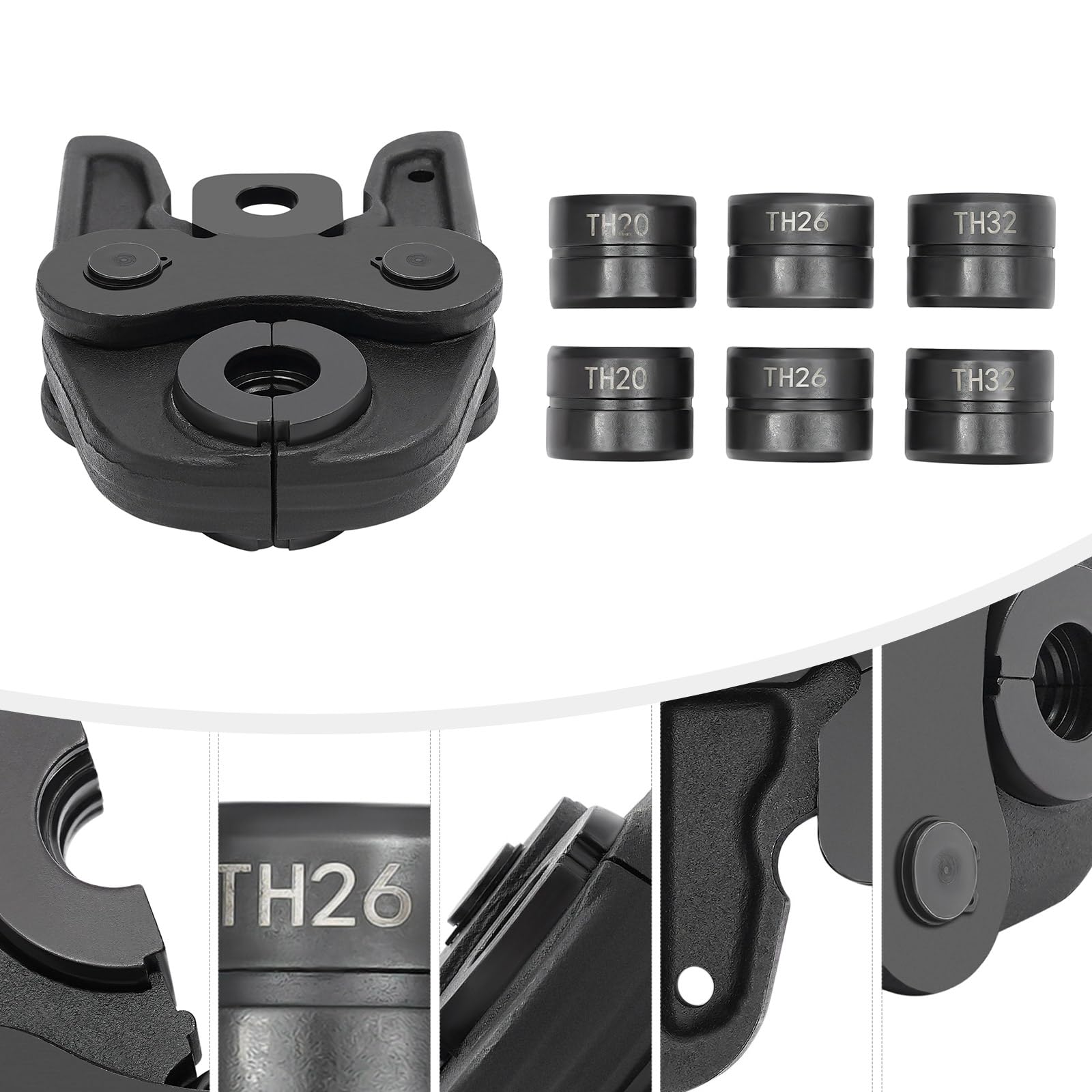 Pinza per tubi in acciaio temprato, pinza crimpatrice per tubi in plastica in alluminio, tubi PEX, tubi in PB, accessori in rame, manicotti in acciaio inox, manicotti in alluminio
