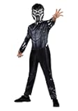 MARVEL Black Panther Official Youth Halloween Costume - Printed Jumpsuit with Plastic Mask
