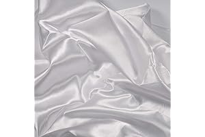 Charmeuse Satin White Fabric: Unveil Silky Elegance for Bridal Bliss, Décor, Fashion,...