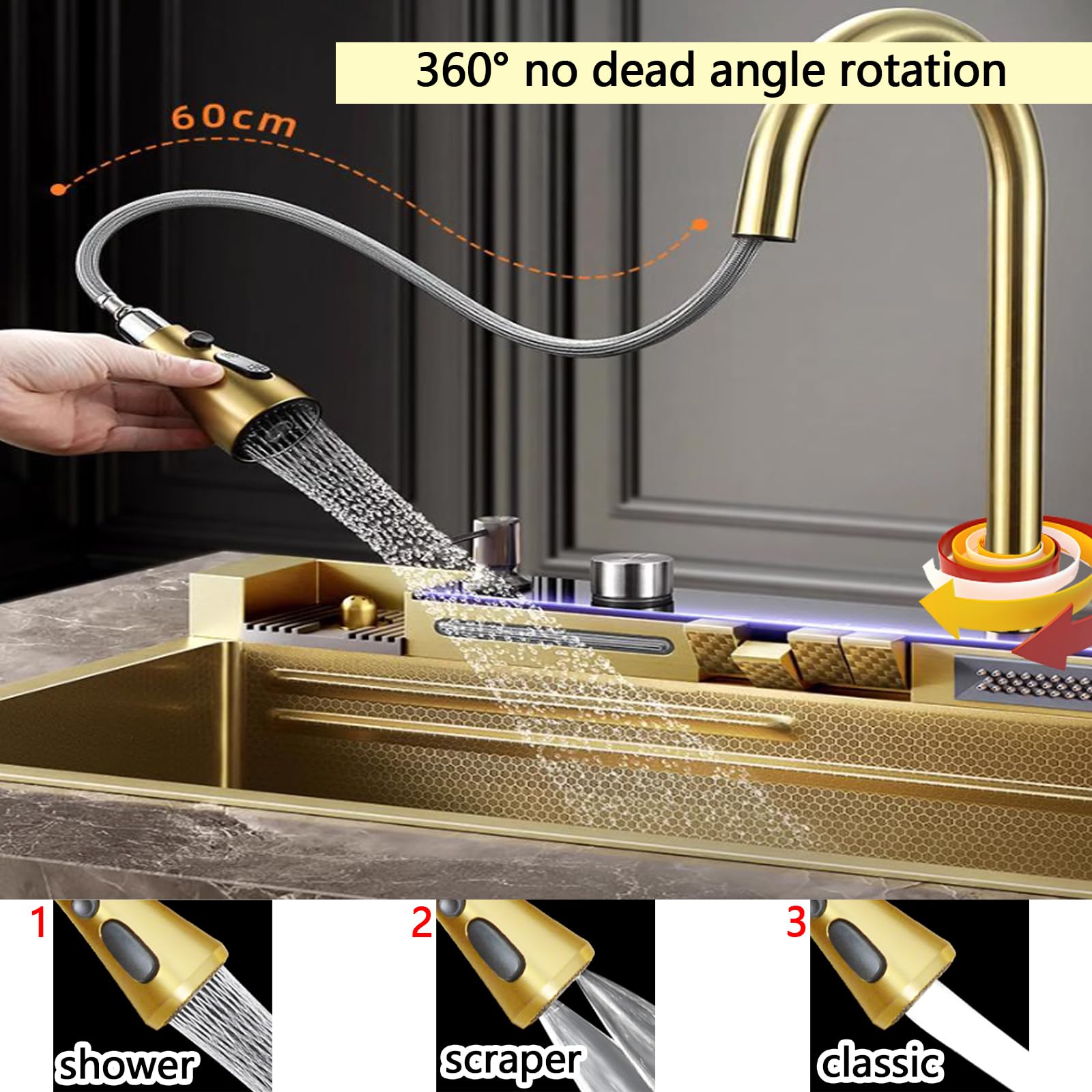 NOYHHAV Sinks Undermount or Countertop Single Bowl Stainless