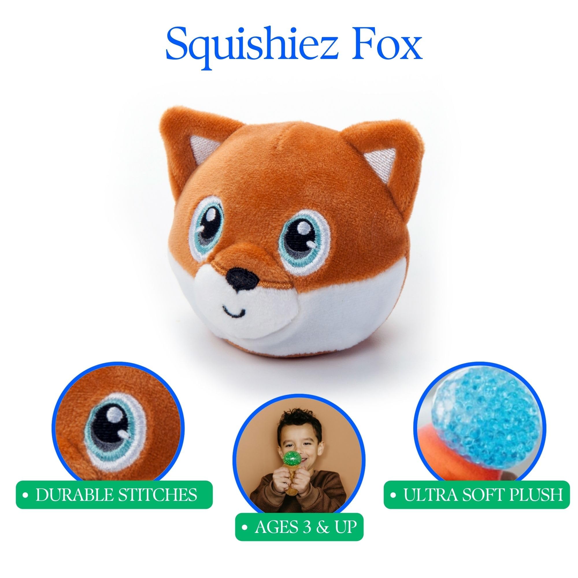 Amazon.com: The Petting Zoo Fox Stuffed Animal Plushie, Squishiez