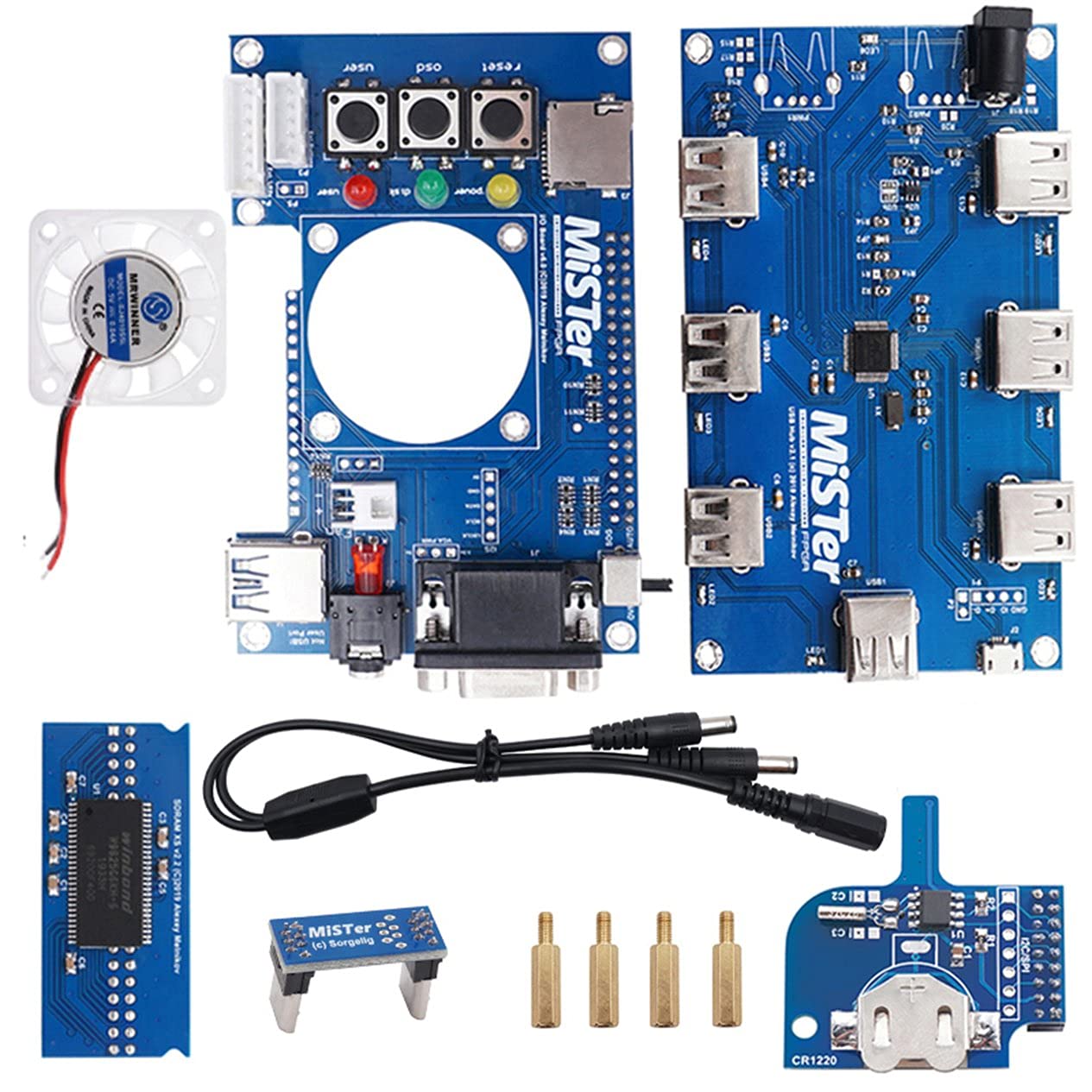 Generic Manual Welding Mister USB Hub V2.1 Board for Mister FPGA 7 USB Ports IO Board for Terasic DE