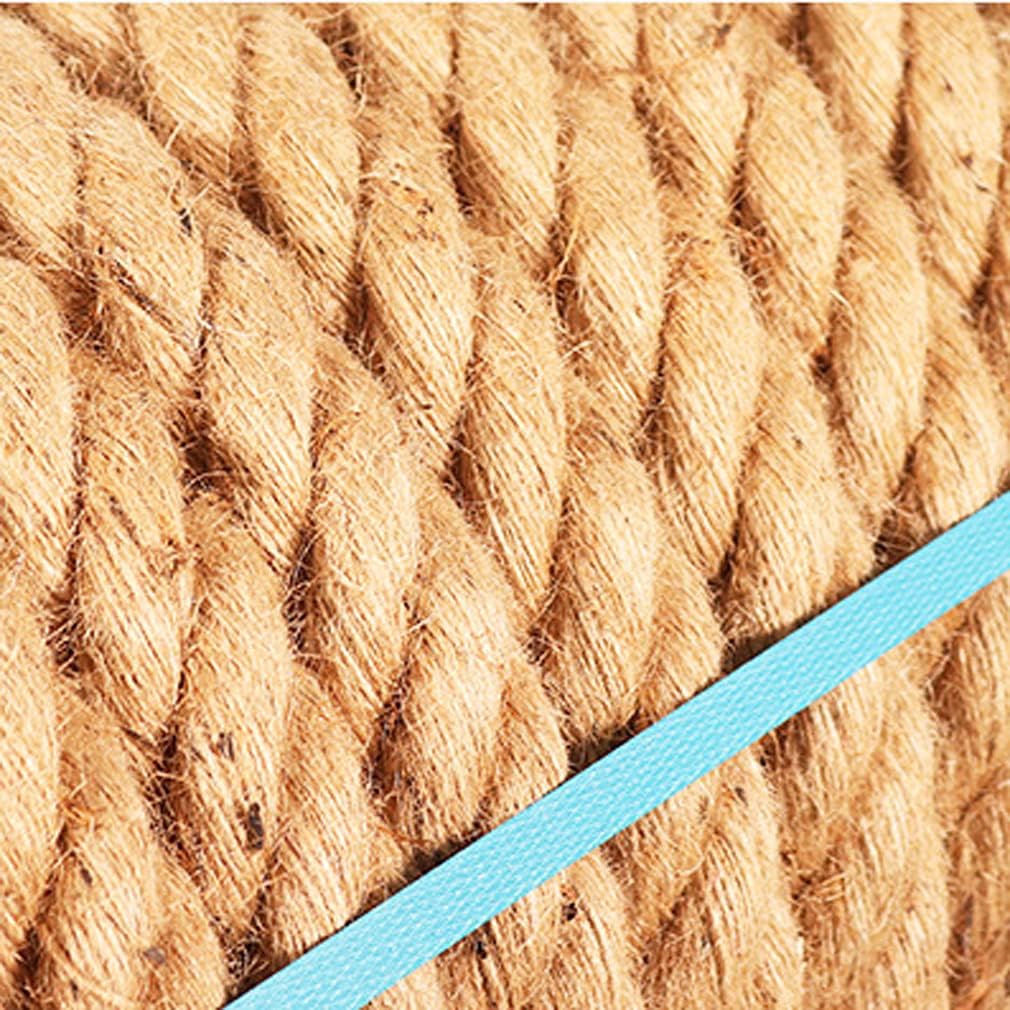 Twisted Natural Jute Rope - Nautical Hemp Rope for Hammock, Landscaping, Home Decorating, Hanging Swing, Tug War, Cat Scratching Post (1 inch x 49 feet)