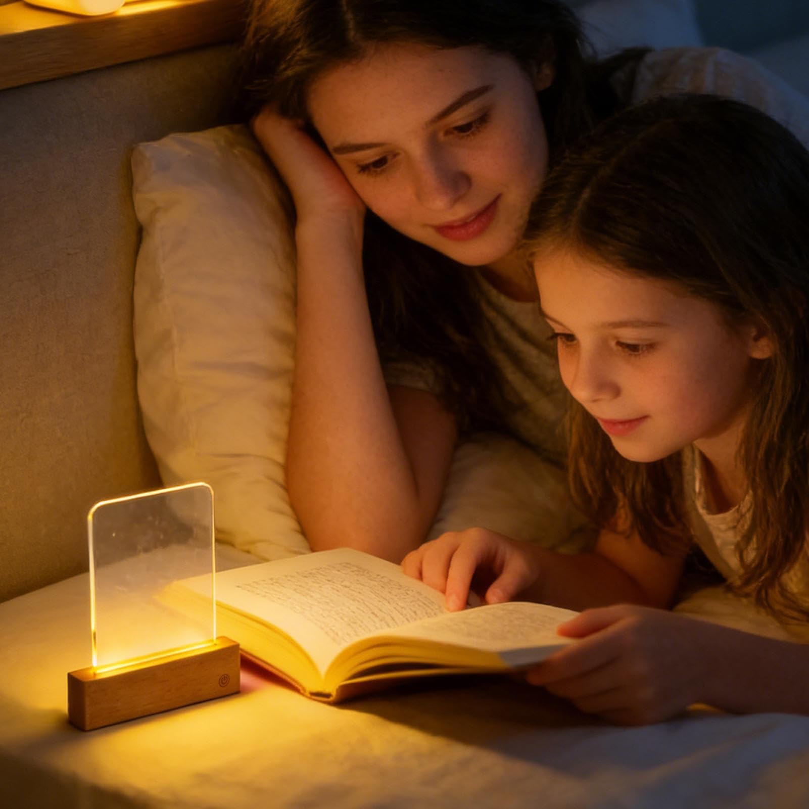 Generico Luce Da Libro Piatta Lampada Ricaricabile Trasparente A 3 Colori | Luce LED Regolabile, Trasparente E Doodleabile Per La Lettura Di Libri Per Studiare, Notte, , Scrivania, Comodino E Viaggio