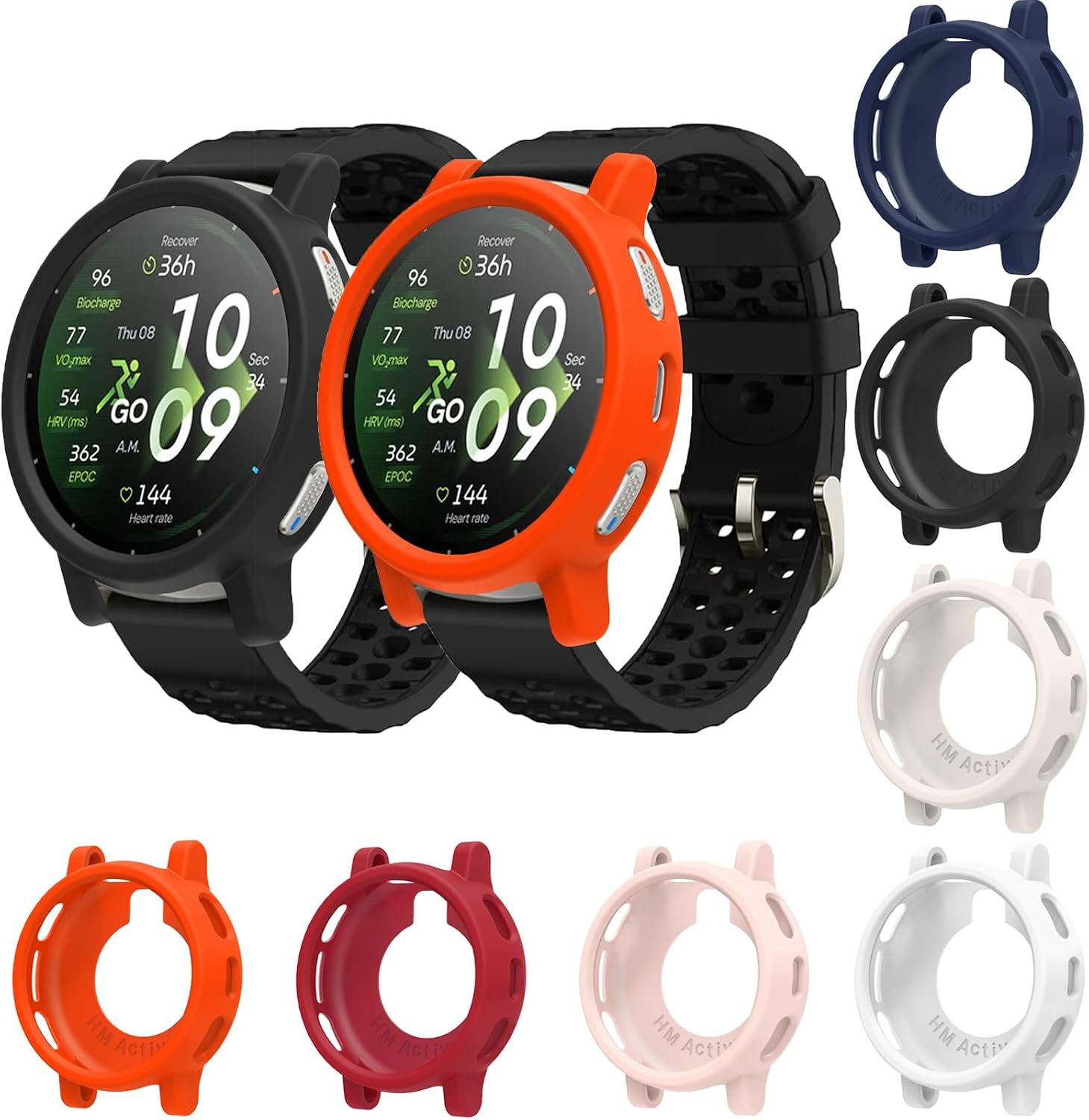 Compatible with Amazfit Active 3 Premium Bumper Case, Soft Flexible TPU Thin Lightweight Protective Cover for Amazfit Active 3 Premium Smart Watch Band [NO Front Screen Protector]
