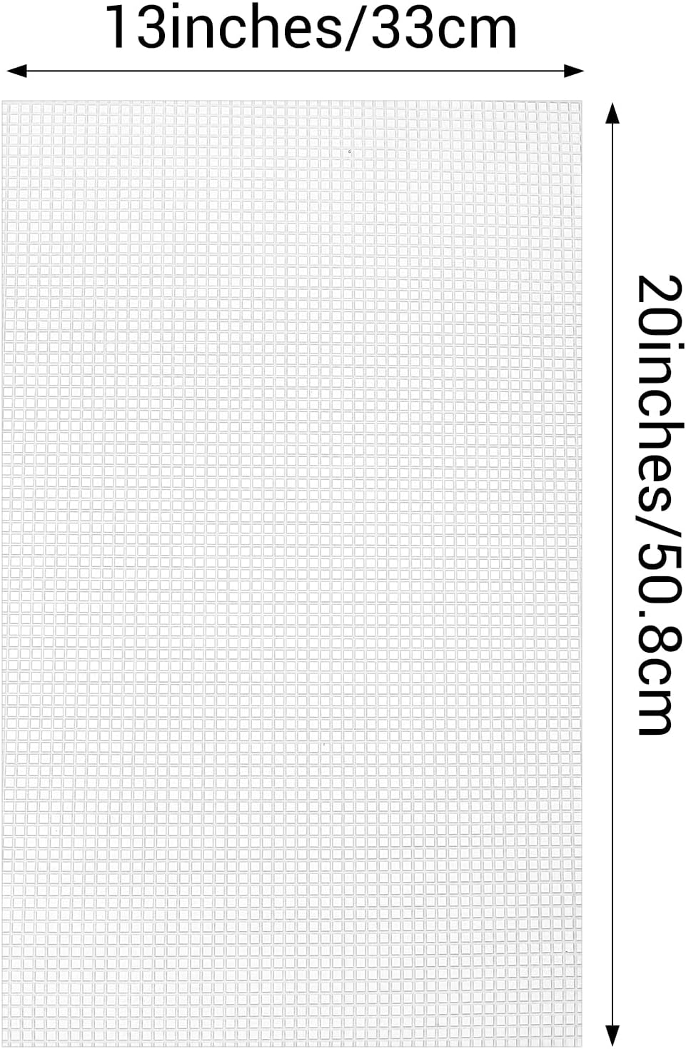 10 Pcs Plastic Mesh Canvas Sheets, 20x13 Inches 5 Count, for Embroidery, Acrylic Yarn Crafting, Knit and Crochet DIY Projects, White