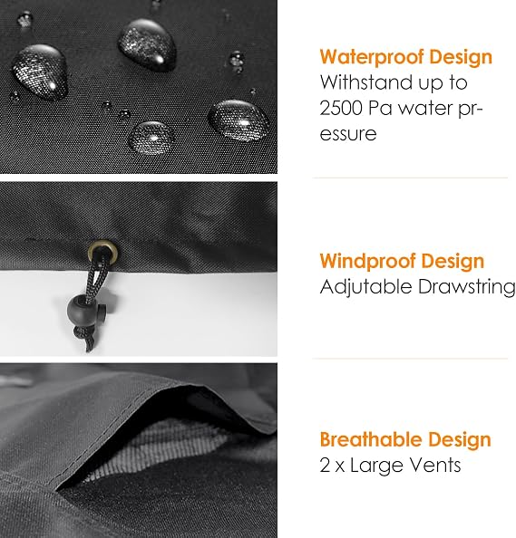 Outdoor Prep Table Cover-55 x 24 x 32 Heavy Duty Waterproof Grill Cover Compatible with Keter Unity Portable Table,Patio Kitchen Prep/Work Table,UV Resistance Grill Cart Serving Bar Cabinet Cover