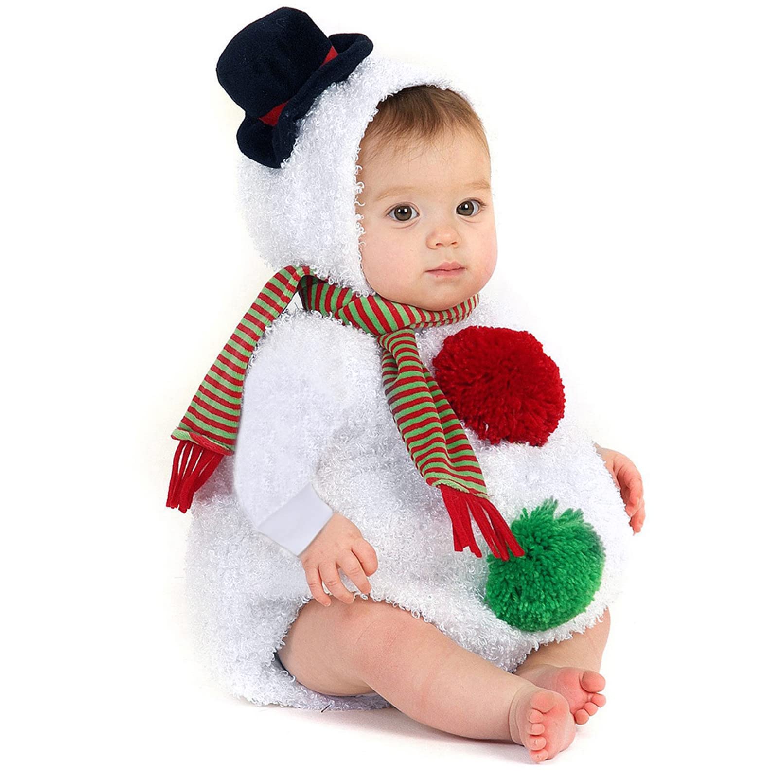 ZLLFHS Set di Sciarpe per Tute con Cappuccio in Pile con Cappuccio in Pile con Pupazzo di Neve a Maniche Lunghe per Bambine e Ragazze