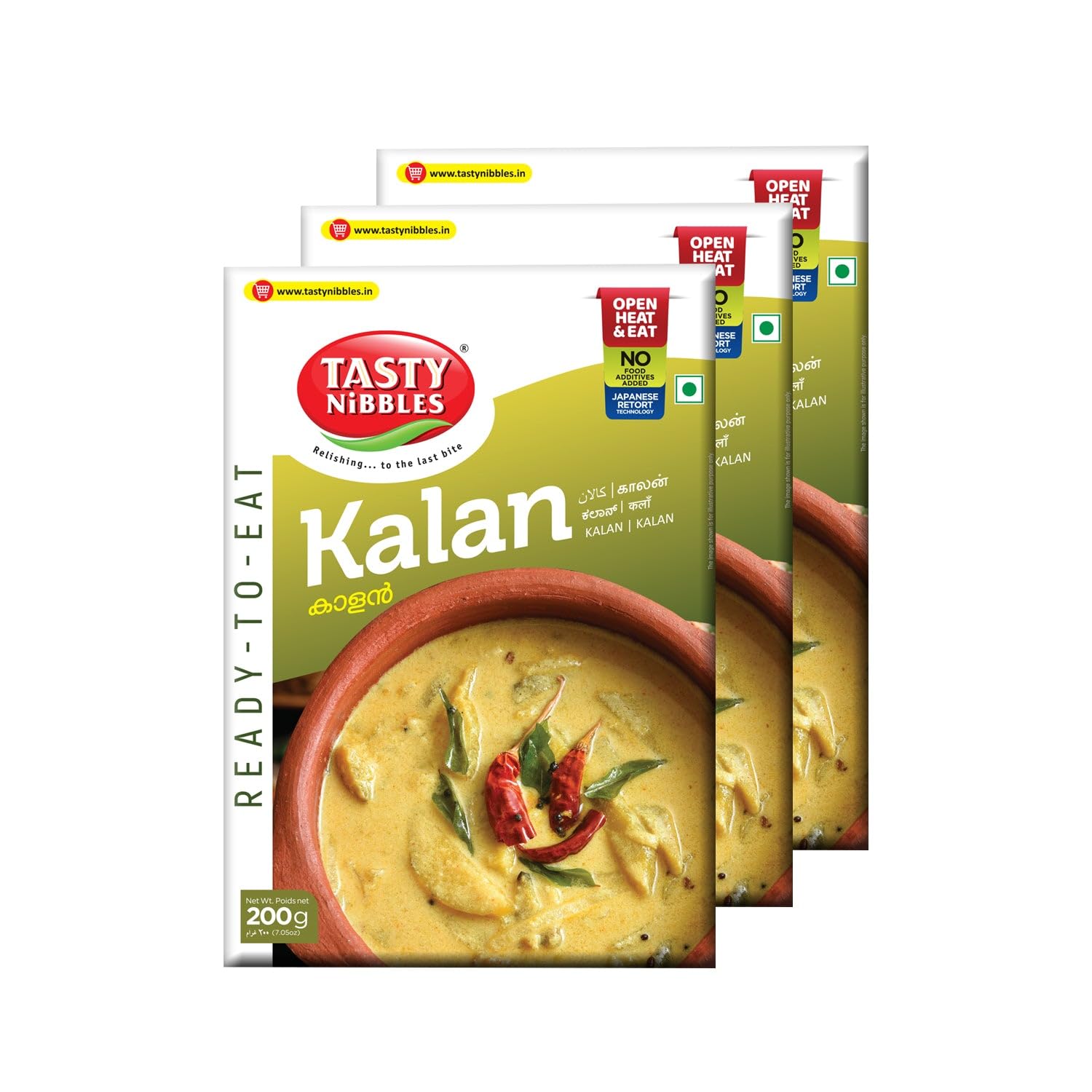 Tasty Nibbles Ready to Eat Kalan Curry 200g | Open Heat & Eat | No Food Additives Added | Japanese Retort Technology | Kerala Style Kurukku Kalan Curry [Pack of 3]-image-28