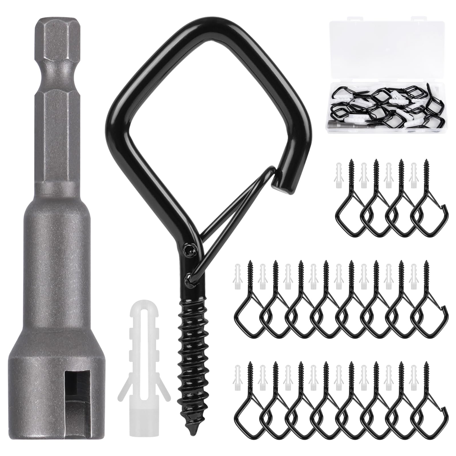 RELBRO Q Hooks - Heavy Duty Screw-In Hooks -1 RELBRO Q Hooks - Heavy Duty Screw-In Hooks -1