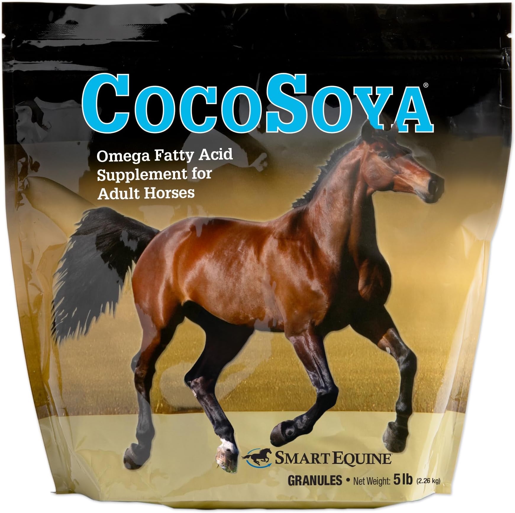 CocoSoya Granular | for Skin and Coat | Contains Soybean Oil and Coconut Oil for Overall Coat Shine and Horse Health | Nourishing Fatty Acids for a Lustrous Appearance | 5 LB