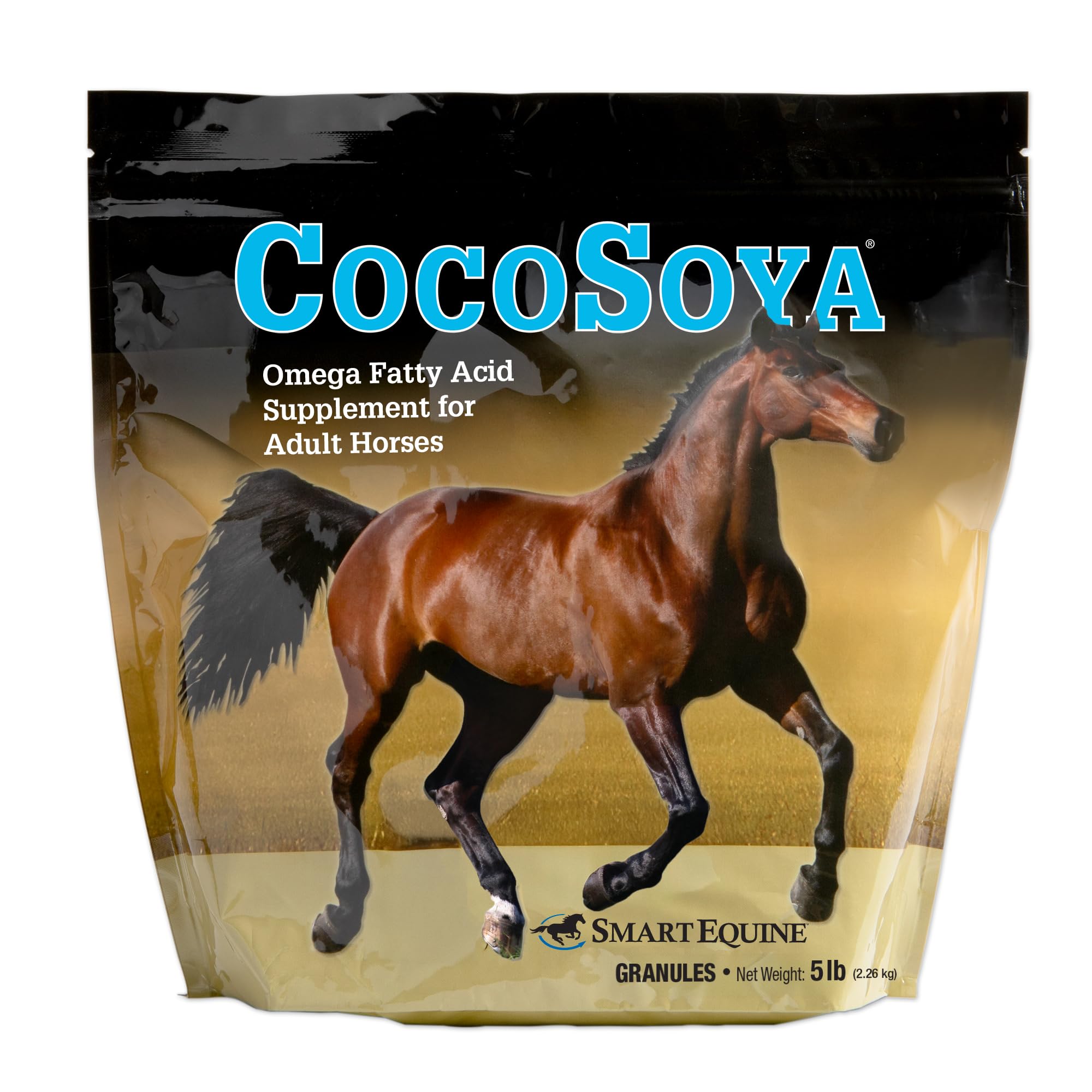 CocoSoya Granular | for Skin and Coat | Contains Soybean Oil and Coconut Oil for Overall Coat Shine and Horse Health | Nourishing Fatty Acids for a Lustrous Appearance | 5 LB