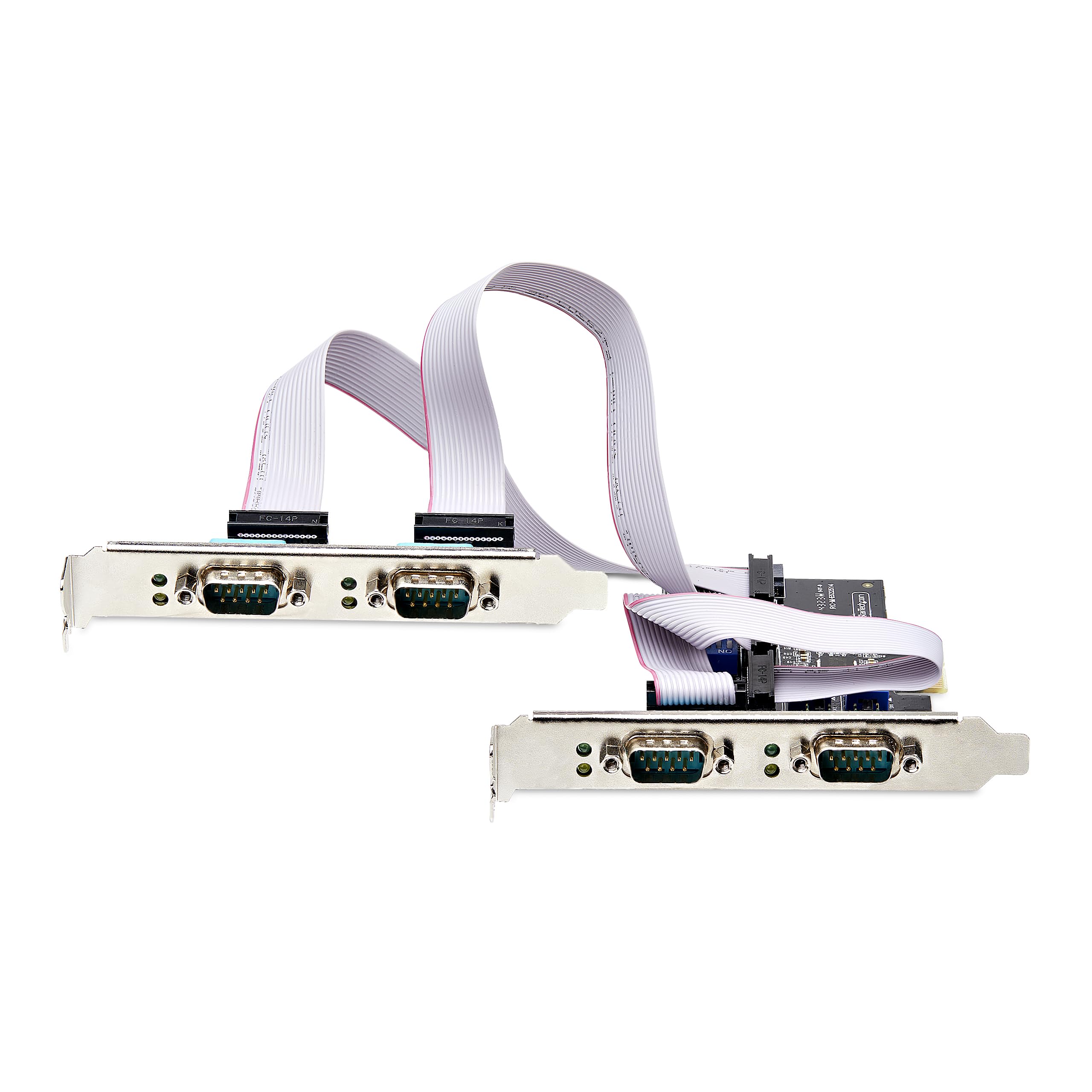 StarTech.com StarTech.com Tarjeta Serie PCI Express de 4 Puertos DB9 - Serial RS232/RS422/RS485 - TAA - UART 16C1050 - ESD - Windows Linux