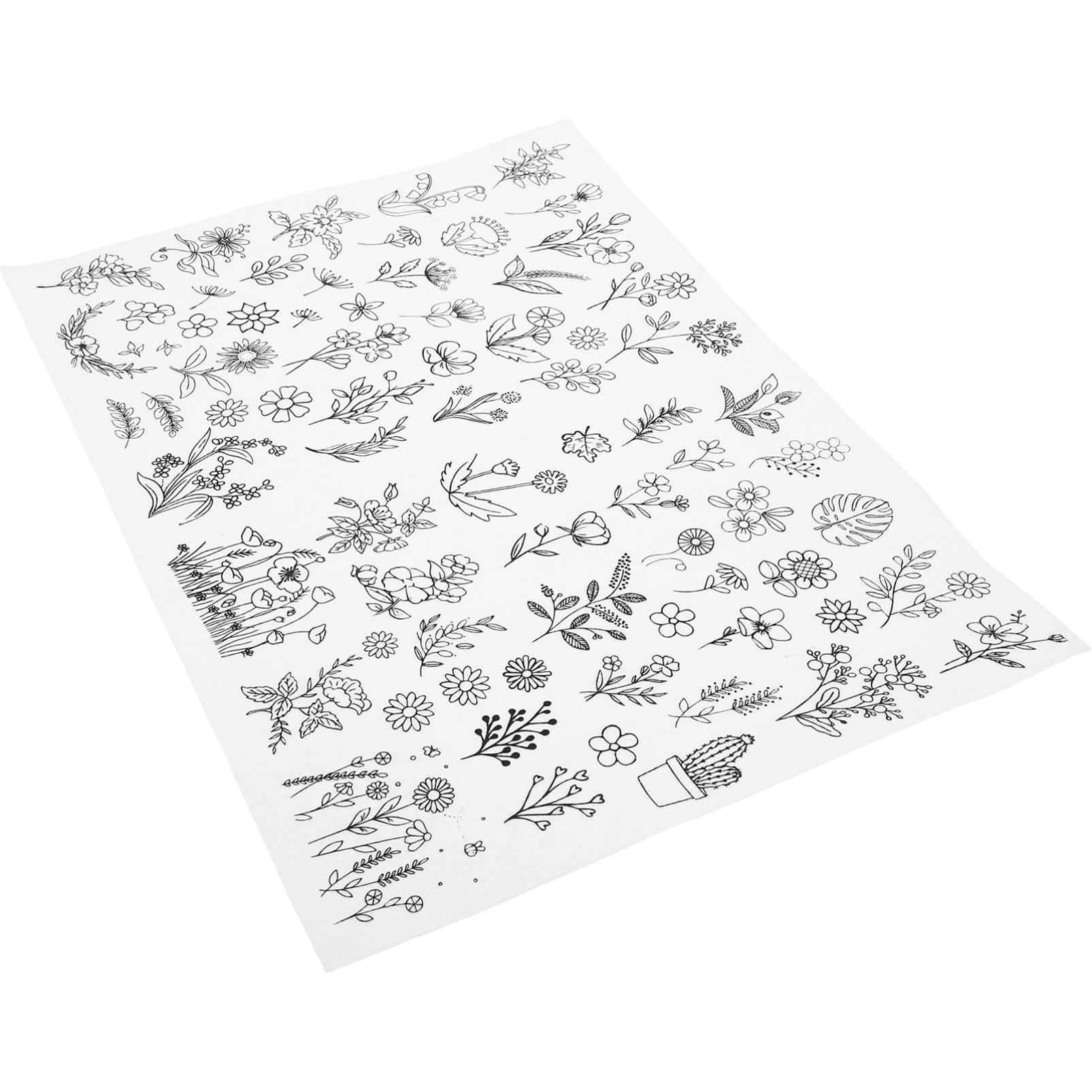 NUOBESTY 5 Blätter wasserlösliche Stickerei Stickmuster stickmotive stickset stickzubehör stickpapier Patch Heimwerken bettwäsche lösliches Stickvlies Nähwerkzeuge Wasserlösliches Papier